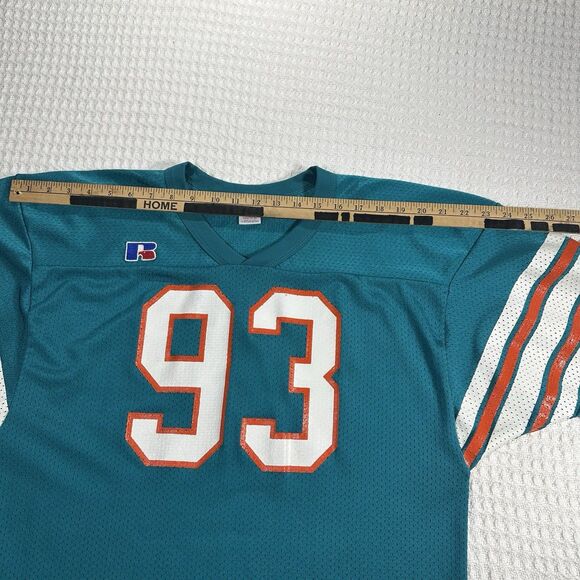 Vintage Dolphins Football Jersey Russell Athletic Youth XL Made In USA 90s Rare - Picture 7 of 10